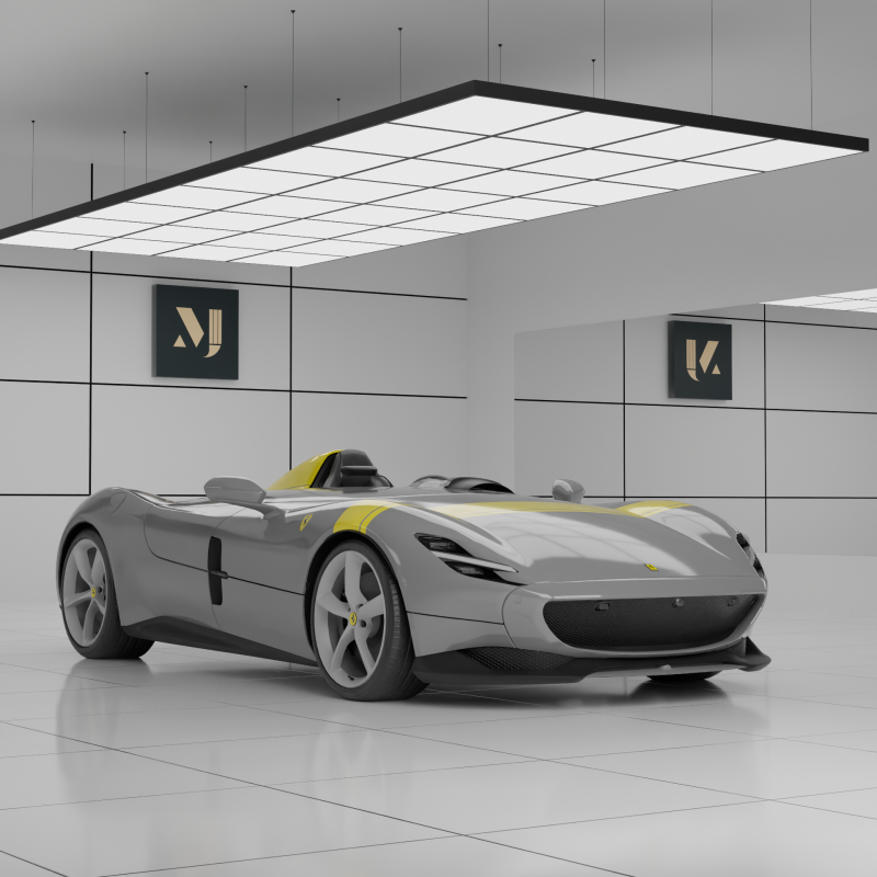 Ferrari Monza SP Model 3D .c4d .max .obj .3ds .fbx .stl .blend 
