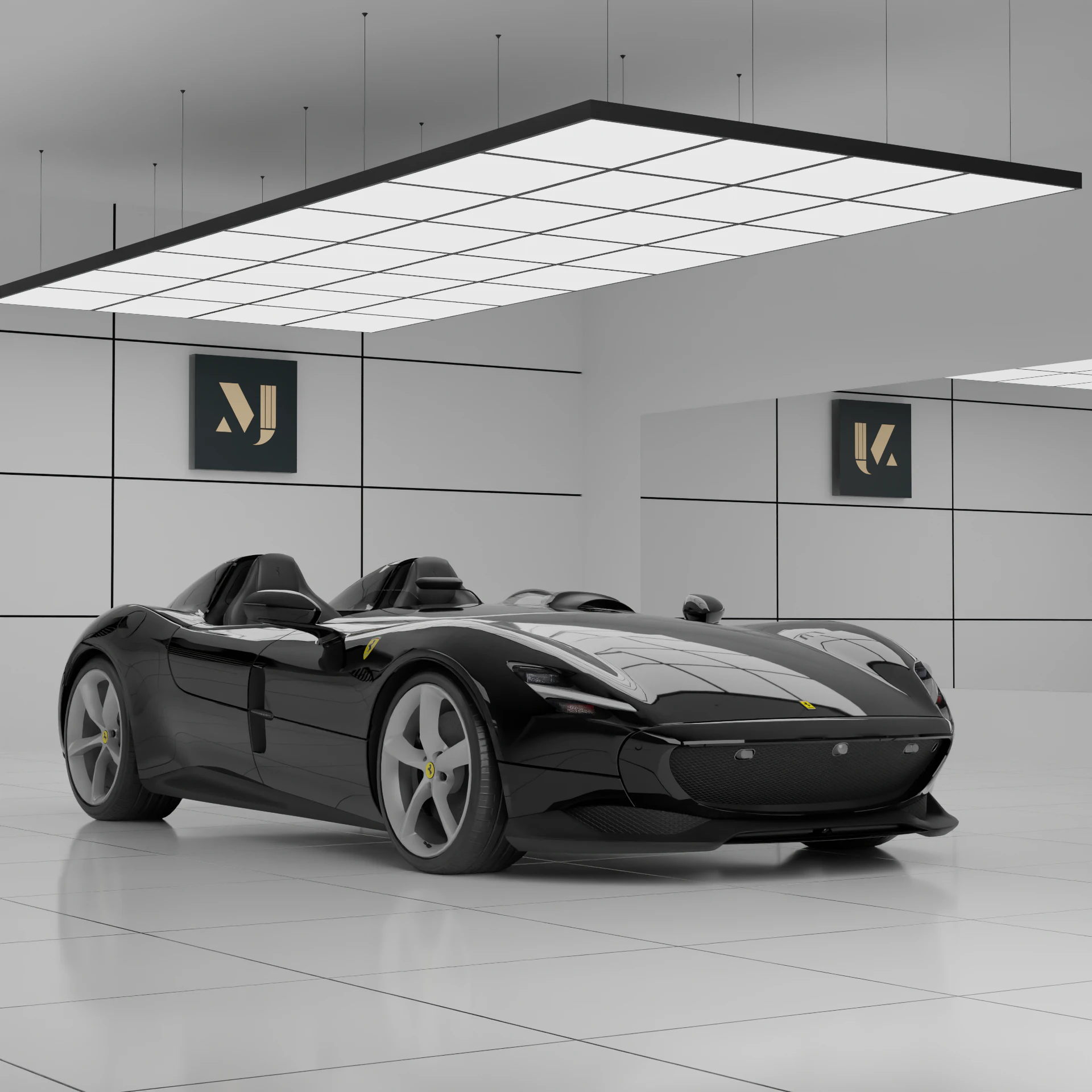 Ferrari Monza SP 2 3D Model .c4d .max .obj .3ds .fbx .stl .blend 