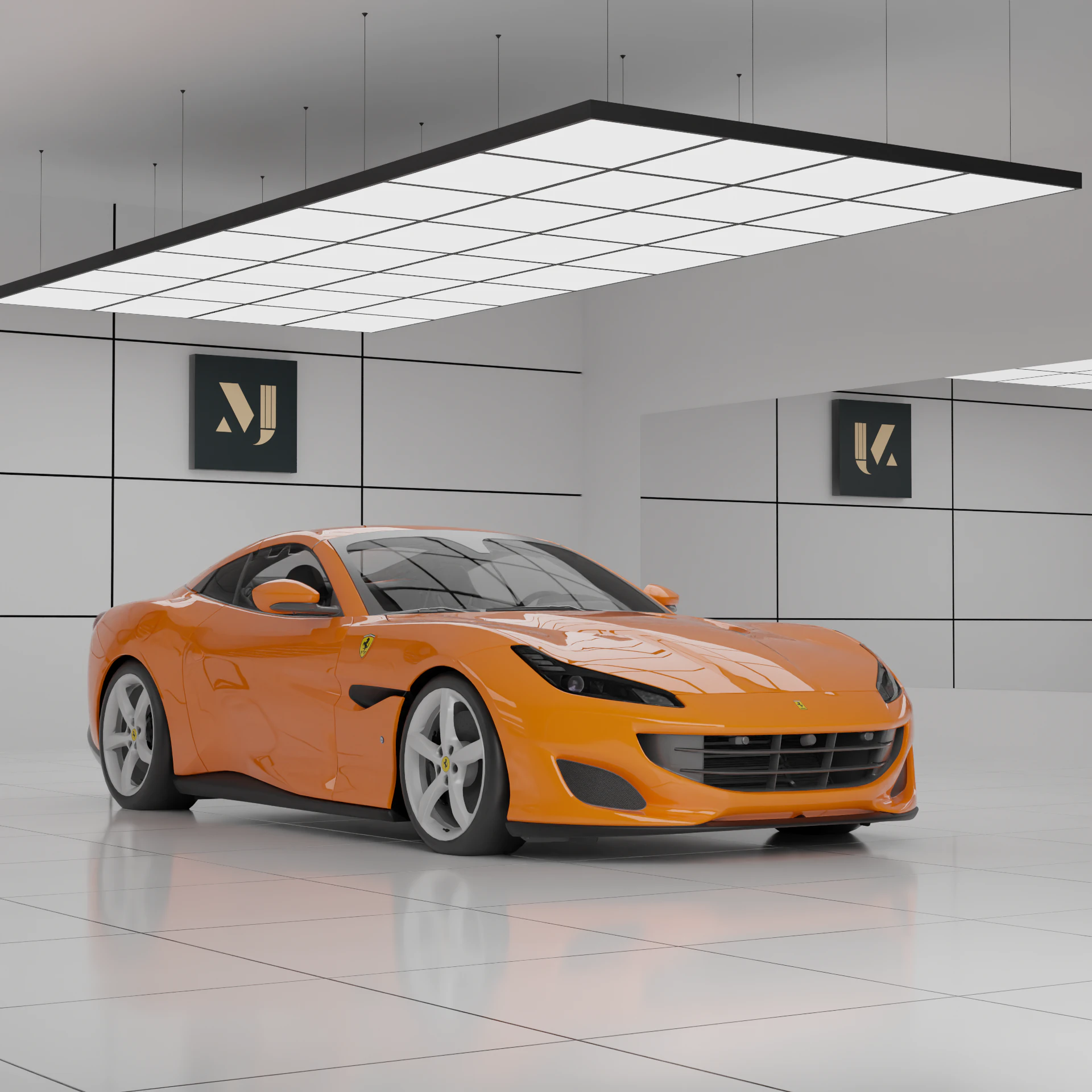 Ferrari Portofino 3D Model .c4d .max .obj .3ds .fbx .stl .blend 