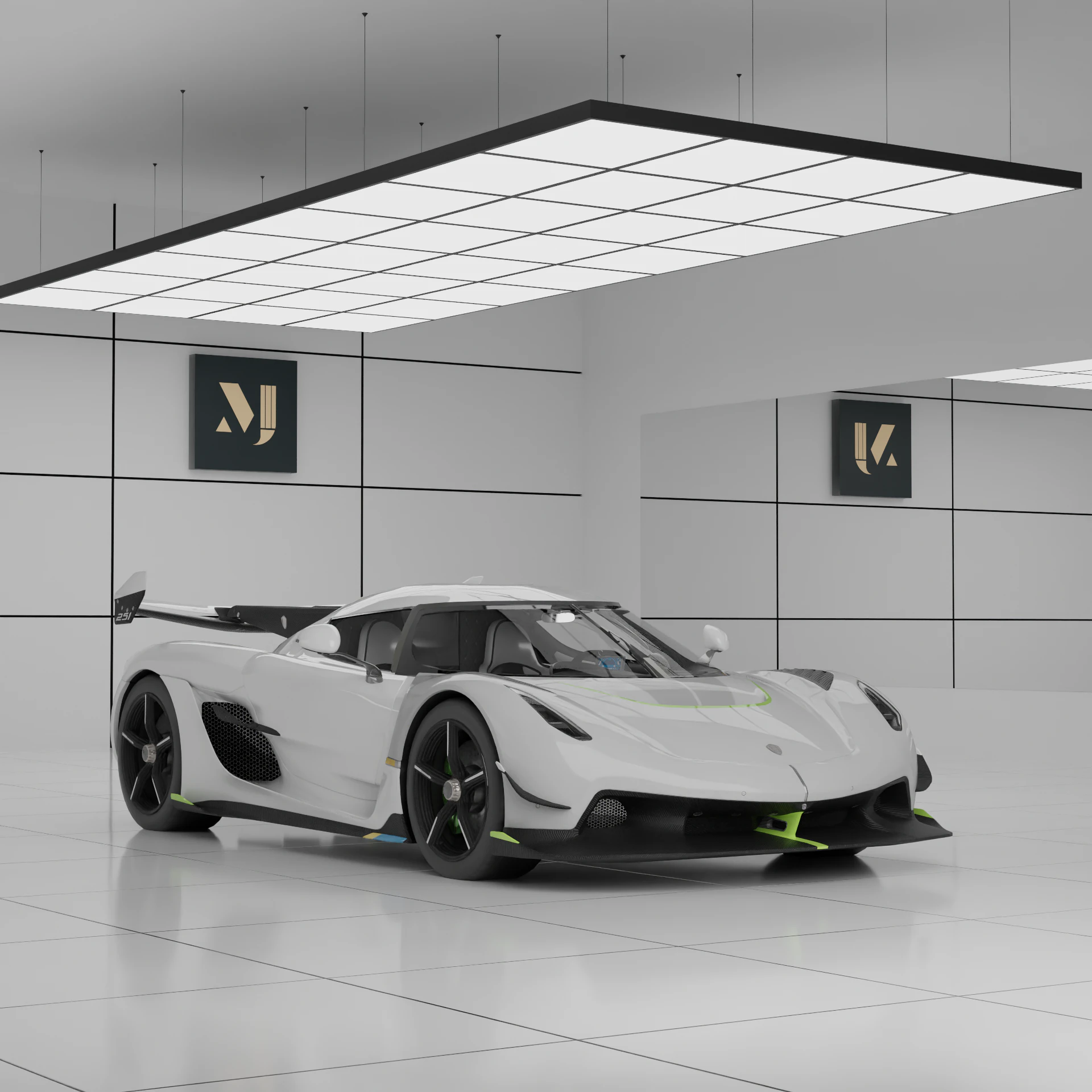 Koenigsegg Jesko 3D Model .c4d .max .obj .3ds .fbx .stl .blend