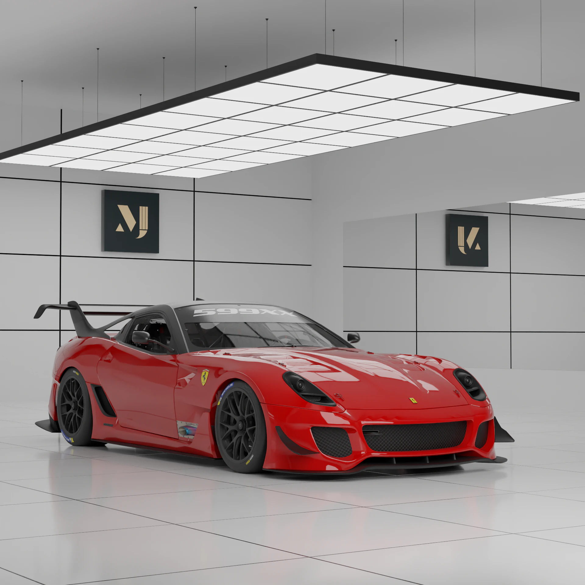 Ferrari 599XX 3D Model .c4d .max .obj .3ds .fbx .stl .blend 