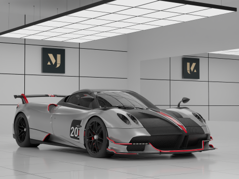 Pagani Huayra Roadster BC 3D Model