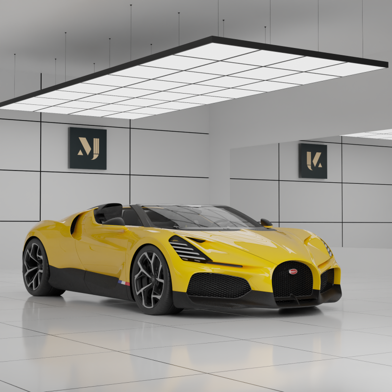 Bugatti W16 Mistral 3D Model .c4d .max .obj .3ds .fbx .stl .blend 