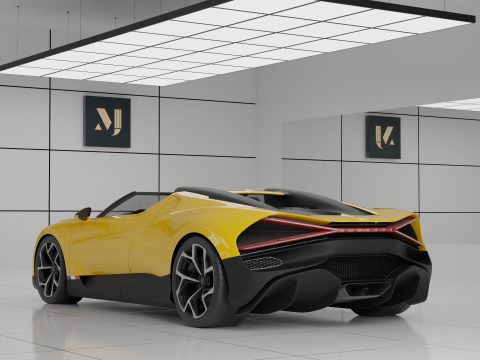 Bugatti W16 Mistral 3D Model