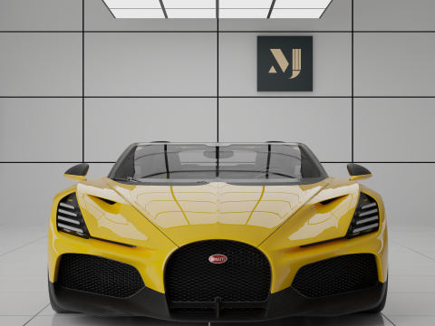 Bugatti W16 Mistral 3D Model