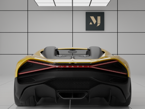 Bugatti W16 Mistral 3D Model