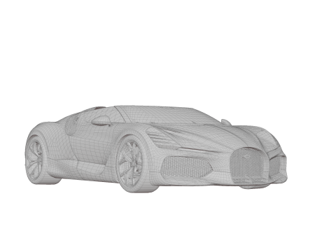 Bugatti W16 Mistral 3D Model