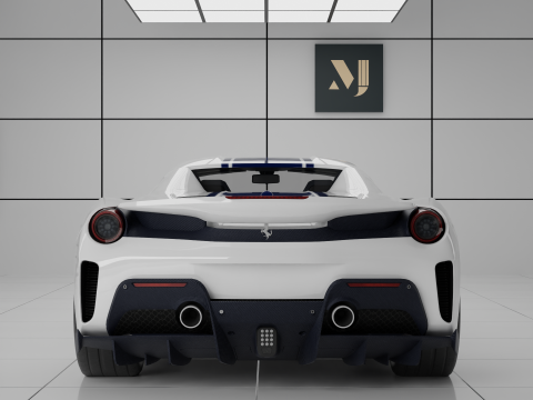 Ferrari 488 Pista Spider 3D Модель