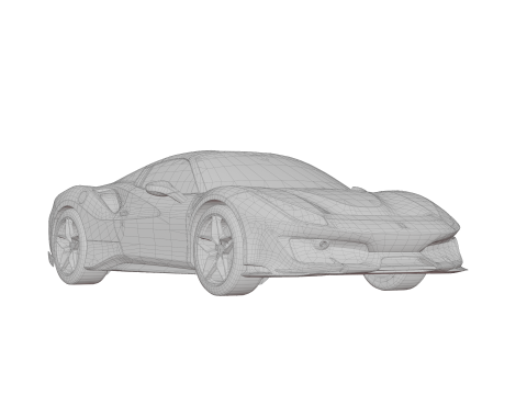 Ferrari 488 Pista Spider 3D Модель