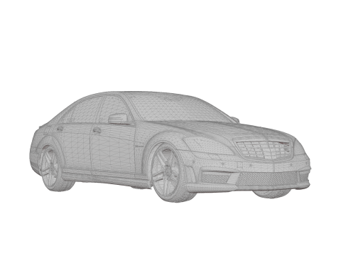 Mersedes-Benz S-class W221 3D Модель
