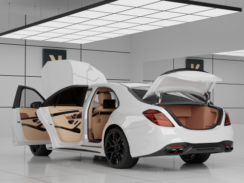 Mersedes-Benz s65 w222 3D Model