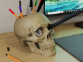 Skull Pen Holder Modelo de Impressão 3D