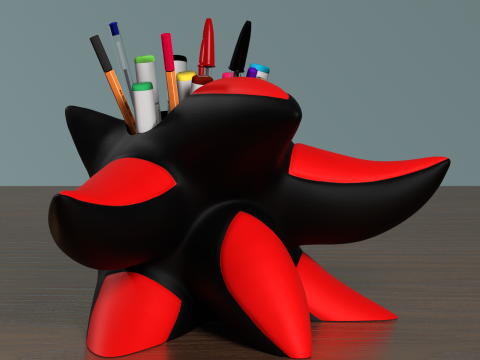 Fan Art Shadow the Hedgehog Penholder - Sonic Series 3D-printmodel