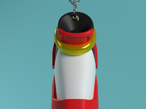 Fan Art Shadow the Hedgehog Keychain Shoe - 3MF available 3D Print Model