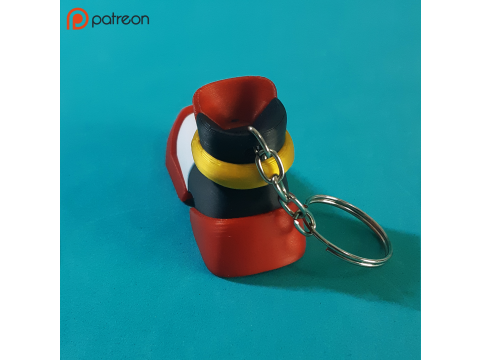 Fan Art Shadow the Hedgehog Keychain Shoe - 3MF available 3D Print Model