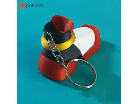 Fan Art Shadow the Hedgehog Keychain Shoe - 3MF available 3D Print Model