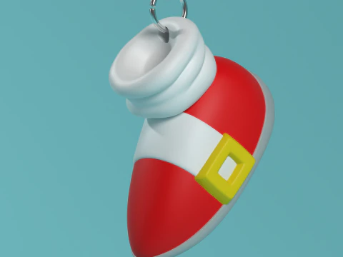 Fan Art Sonic the Hedgehog Shoe Porte-cl&eacute;s - Pas de support - 3MF disponible Modèles 3D en vedette