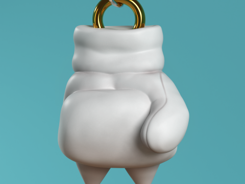 Fan Art Knuckles the Echidna Glove Keychain - Sonic Series 3D Принт Модель