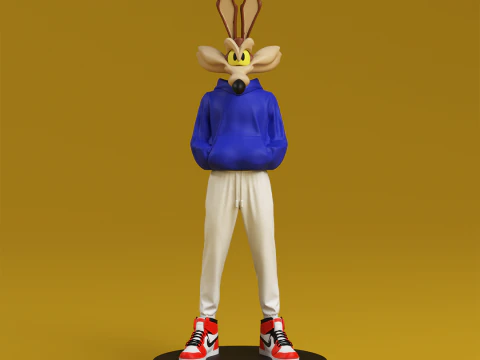 Fan Art Wile Coyote Urban Vibes multiparts 3D Print Model