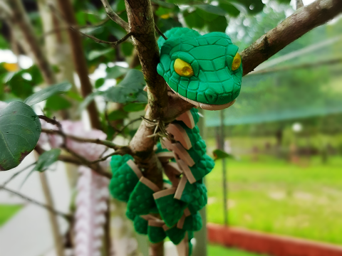 Flexi Snake - 3MF- STL 3D Print Model