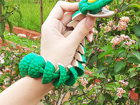 Flexi Snake - 3MF- STL 3D Print Model