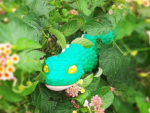 Flexi Snake - 3MF- STL 3D Print Model