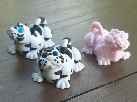 Mini Flexi Tigers - 3mf - No Support 3D printmodel