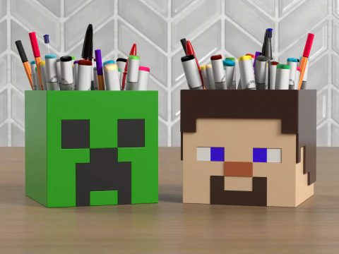 Minecraft Home Decor Heads - Collection 3D Print Model