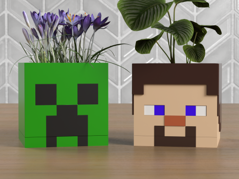 Minecraft Home Decor Heads - Collection Modelo de Impressão 3D
