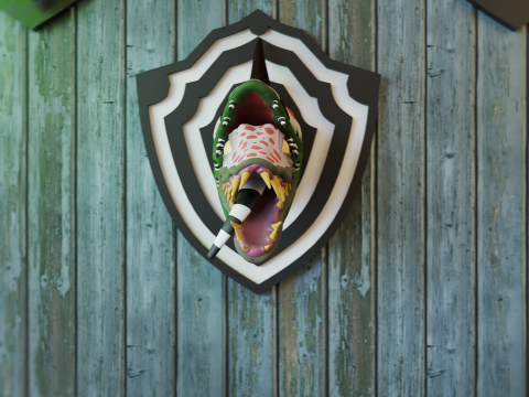 Beetlejuice Sandworm Trophy Wall Model Cetak 3D