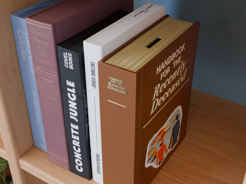 Beetlejuice Hand Book for the Rencently Deceased - Bookender-Piggy Bank Model Cetak 3D