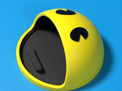 Fan Art Pac-Man phone stand and speaker - 3mf available 3D Druckmodell