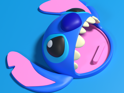 Stitch Phone Speaker and Stand - 3mf available Model do druku 3D