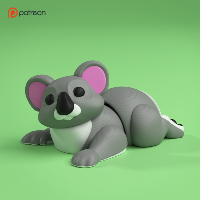 Mini Flexi Koala - 3MF - No Support 3D 打印模型 .c4d .max .obj .3ds .fbx .stl .blend