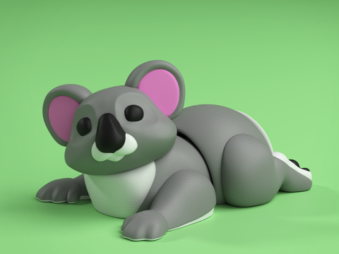 Mini Flexi Koala - 3MF - No Support 3D Print Model