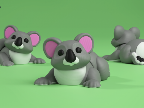 Mini Flexi Koala - 3MF - No Support 3D 打印模型