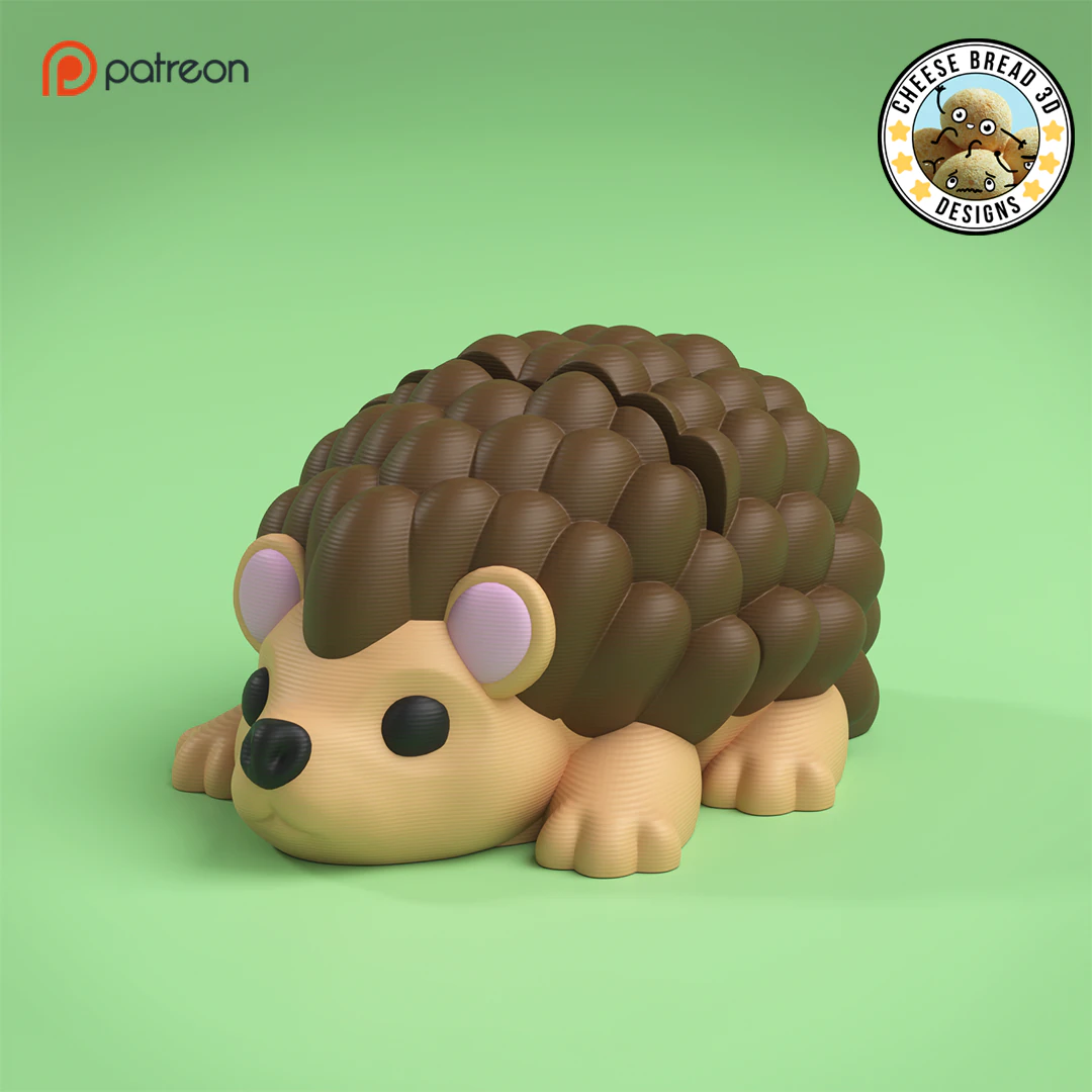 Mini Flexi Hedgehog - 3MF - No Support 3D Print Model .c4d .max .obj .3ds .fbx .stl .blend 