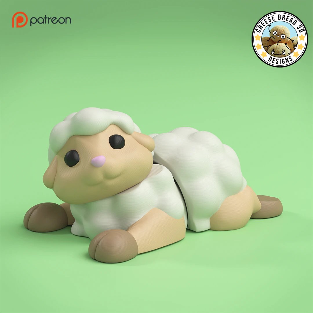 Mini Flexi Sheep - 3MF - No Support 3D Print Model .c4d .max .obj .3ds .fbx .stl .blend 