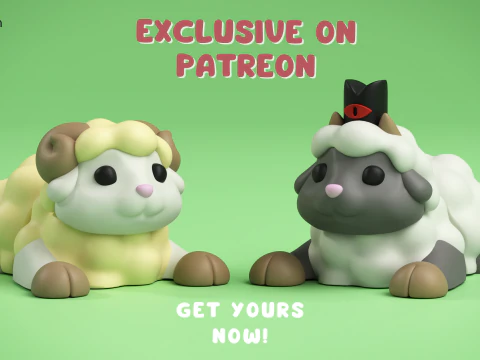 Mini Flexi Sheep - 3MF - No Support 3D Print Model