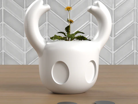 Fan Art &ndash; Hollow Knight Pflanzgef&auml;&szlig; und &Uuml;bertopf &ndash; kein AMS &ndash; kein Support 3D Druckmodell