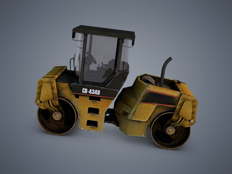 Asphalt Road Roller 3D Model