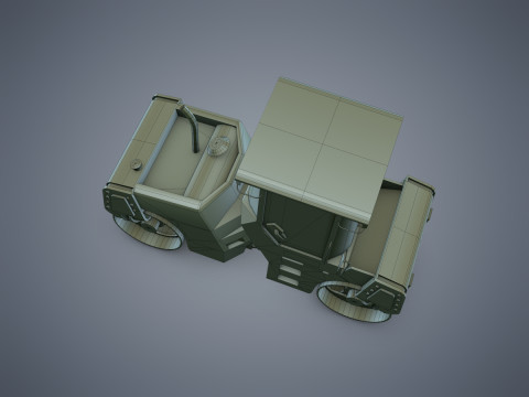 Asphalt Road Roller 3D Model