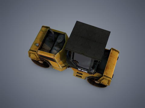 Asphalt Road Roller 3D Model