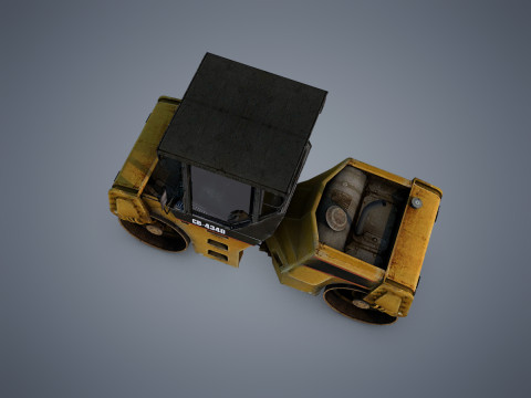 Asphalt Road Roller 3D Model