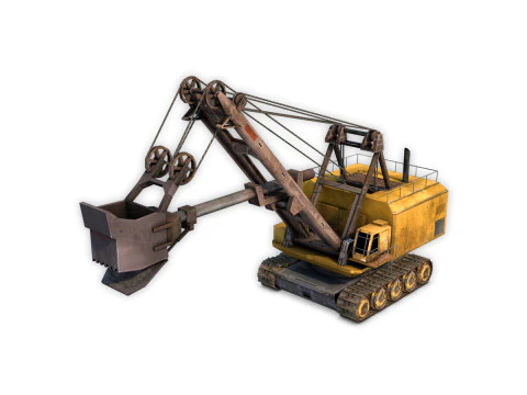 Electric Rope Shovel 3D Model