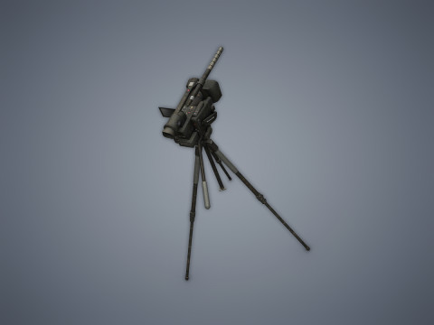 Camera on the tripod 3D Model