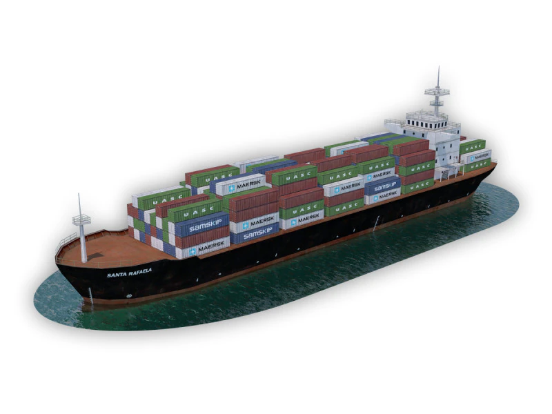 Cargo Ship 3D Model .c4d .max .obj .3ds .fbx .stl .blend