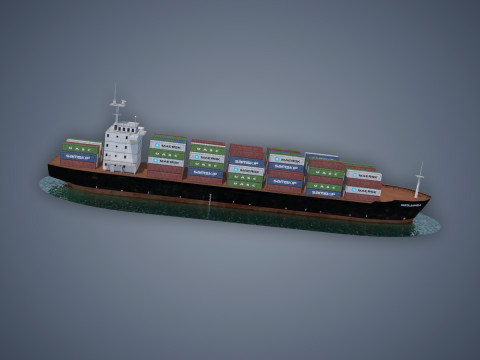 Cargo Ship 3Dモデル