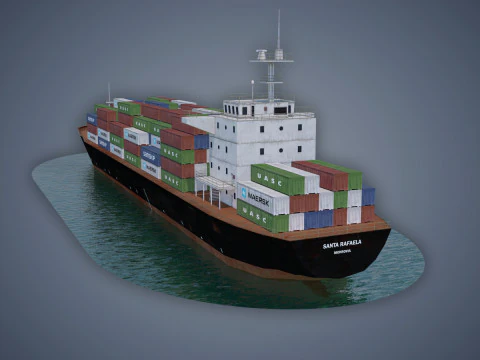 Cargo Ship 3D Model