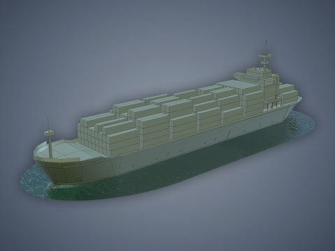 Cargo Ship 3Dモデル